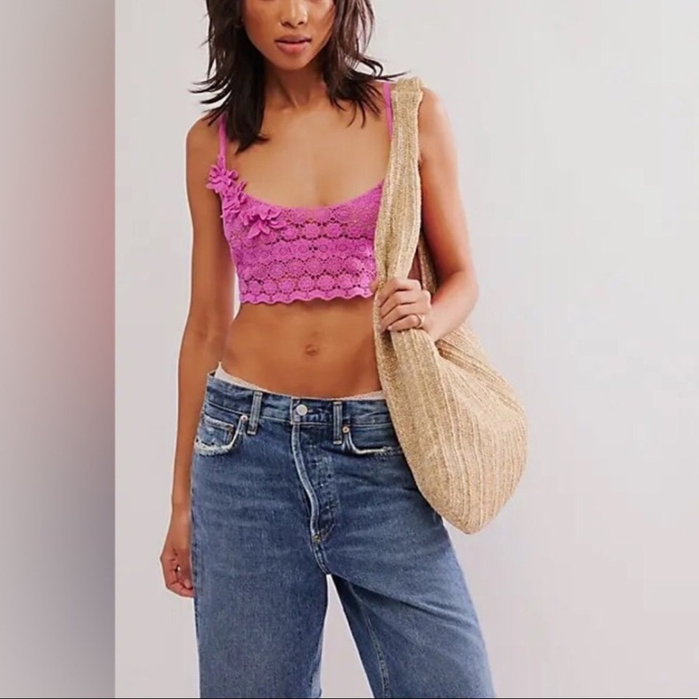 NEW Free People Gypset Crochet Crop Top | S